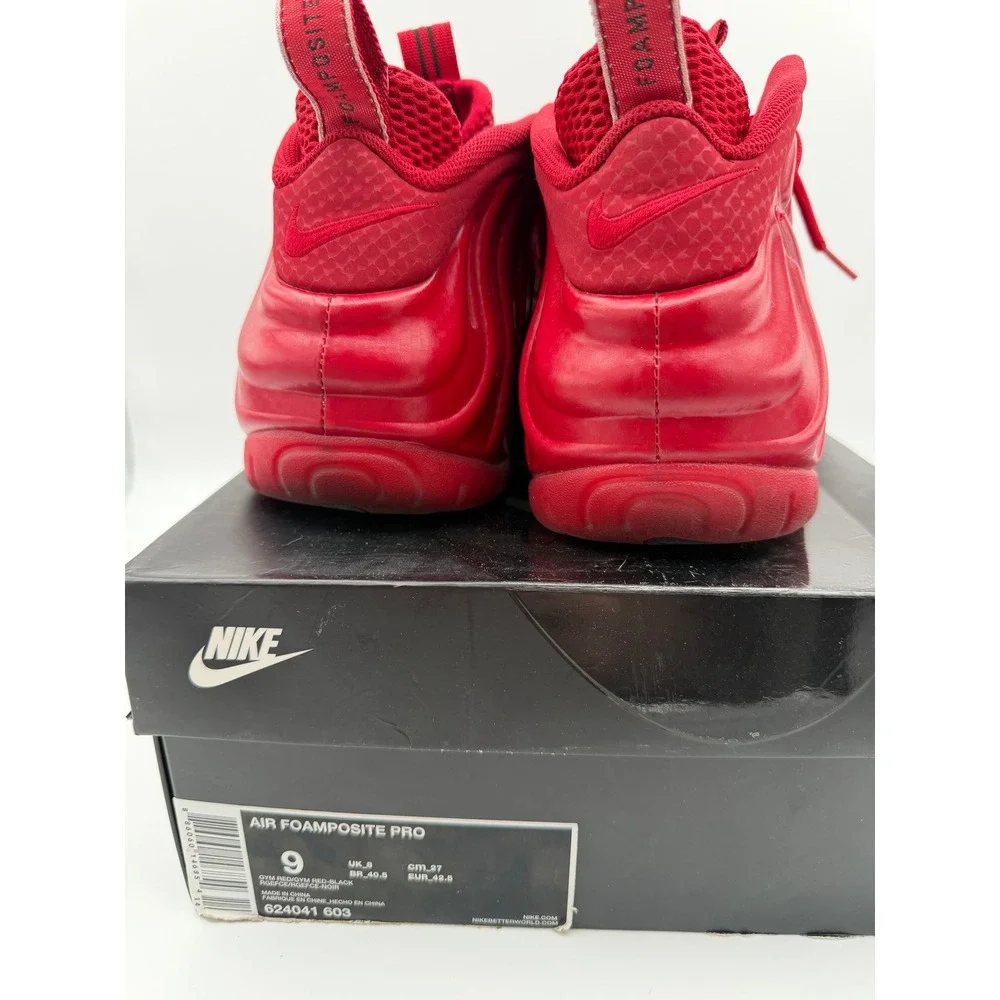 Nike Air Foamposite Pro Gym Red October Size 9 Mens Sneakers 2015 624041-603